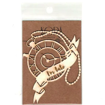 Late Clock Chipboard Pieces - Kora Projects Late Clock Chipboard Pieces - Kora Projects