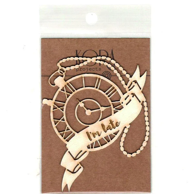 Late Clock Chipboard Pieces - Kora Projects