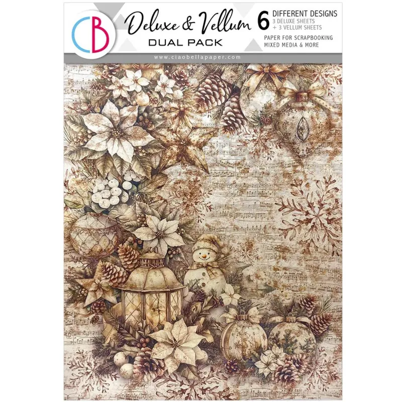 Winter Season A4 Pearl Copper &amp; Vellum Dual Pack - Ciao Bella