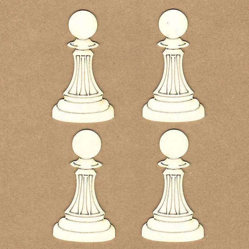 Chess Pawns Chipboard Pieces - Kora Projects