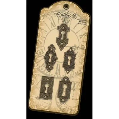 Brass Ornate Metal Key Holes - Graphic 45