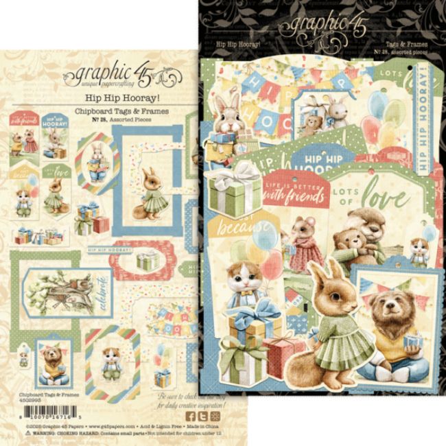 Hip Hip Hooray - Graphic 45 Tags and Frames