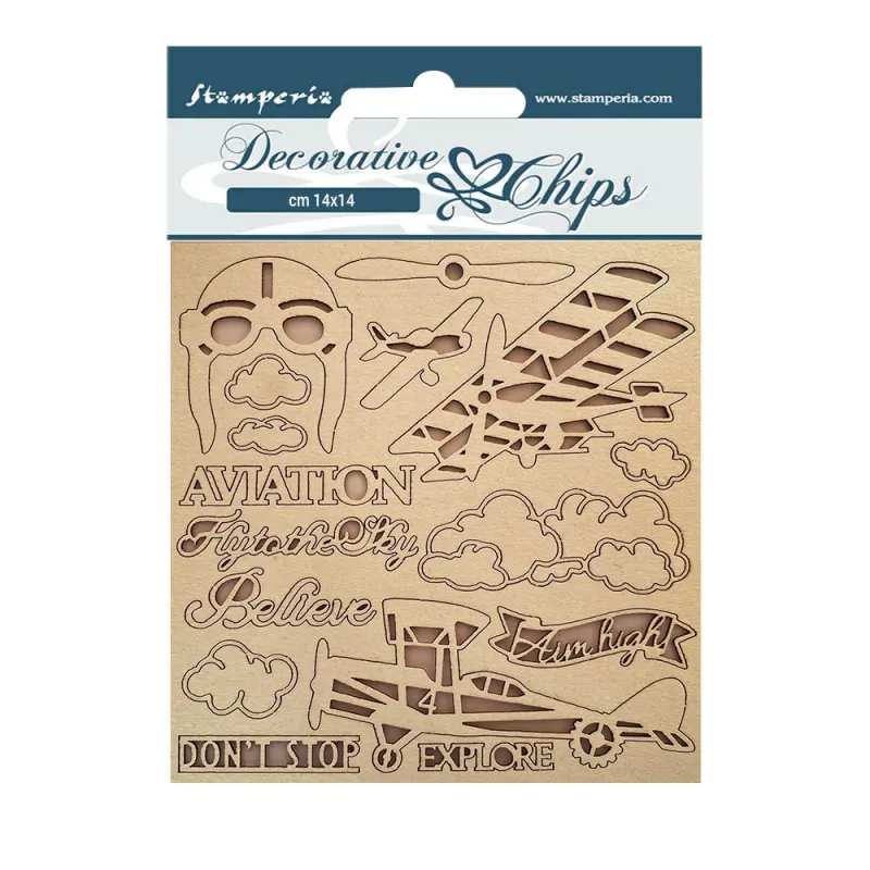 Sir Vagabond Aviator - Avaiation Decorative Chips - Lady Vagabond Collection - Stamperia