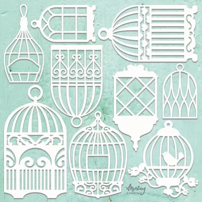 Birdcages Chipboard - Mintay