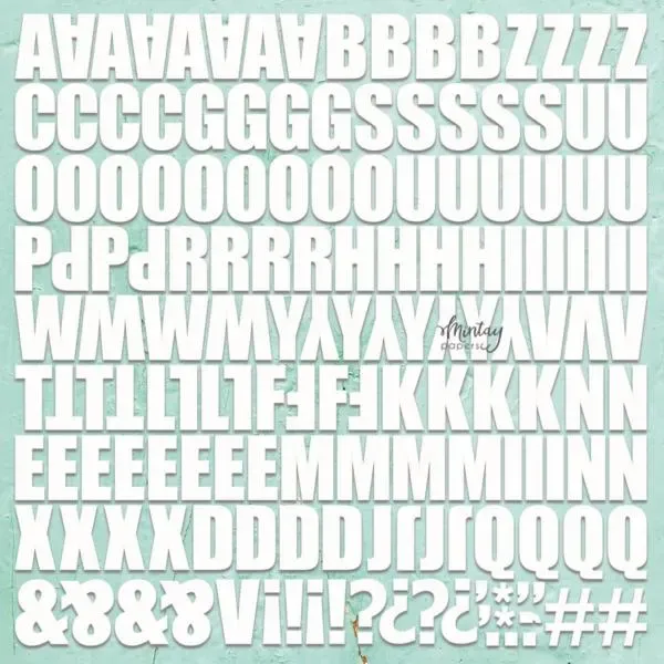 Monograms 2 Chipboard - Mintay