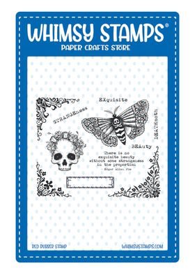 Exquisite Beauty Rubber Stamp - Whimsy Stamps