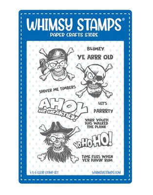 Blimey Pirates Clear Stamp - Whimsy Stamps Blimey Pirates Clear Stamp - Whimsy Stamps