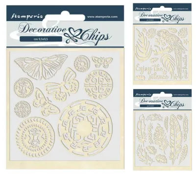 Amazon Parrot Decorative Chips - Lady Vagabond Collection - Stamperia