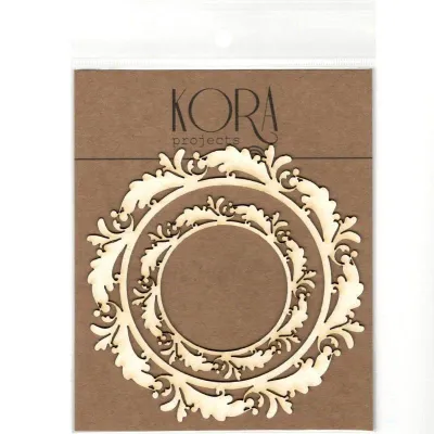 Baroque circular frame Chipboard Pieces - Kora Projects