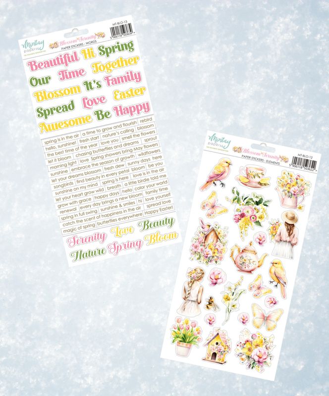 Blossom Serenity Stickers - Mintay Papers