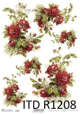 Roses Rice Paper - ITD Collection Roses Rice Paper - ITD Collection