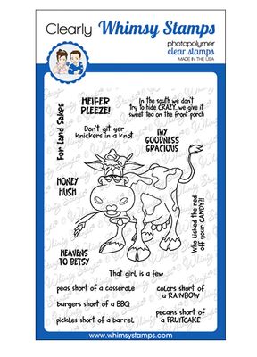 Southern Heifer Clear Stamp - Whimsy Stamps Southern Heifer Clear Stamp - Whimsy Stamps