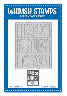 Happy Birthday Coverplate Die Set - Whimsy Stamps