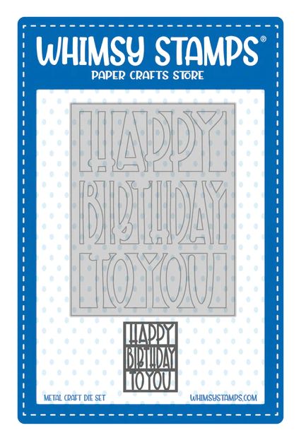 Happy Birthday Coverplate Die Set - Whimsy Stamps