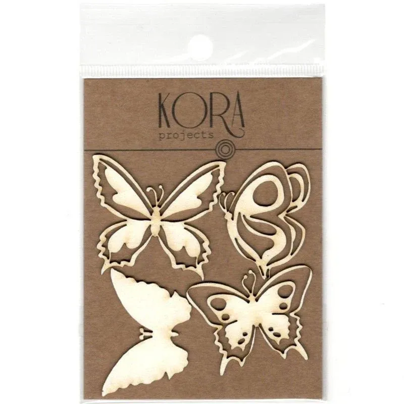 Butterflies Chipboard Pieces - Kora Projects