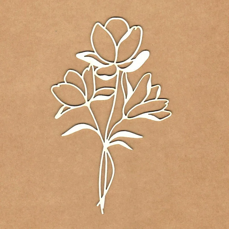 Summer Flower Chipboard Pieces - Kora Projects