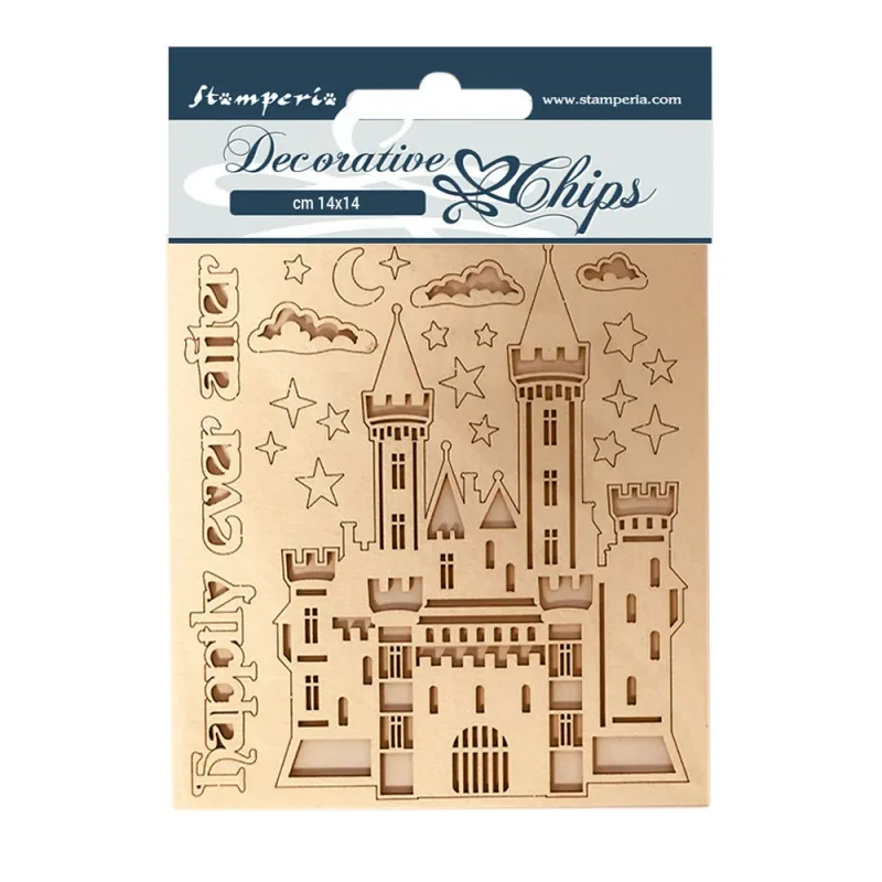 Sleeping Beauty Castle Decorative Chips - Lady Vagabond Collection - Stamperia
