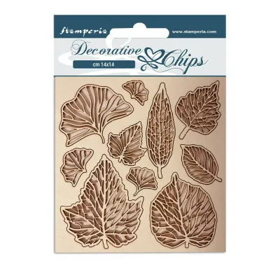 Romantic Garden House - Leaves Decorative Chips - Lady Vagabond Collection - Stamperia