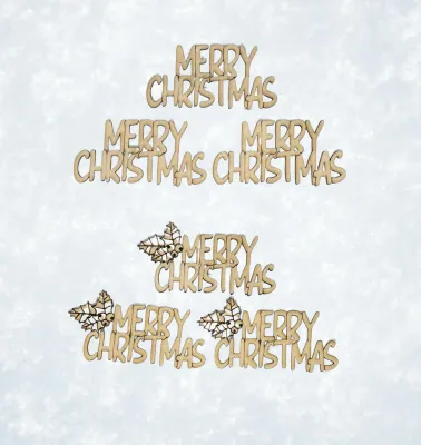 Merry Christmas - Wood Cut Out
