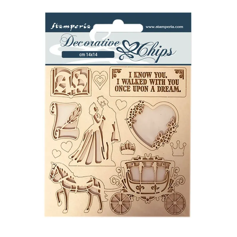 Sleeping Beauty Coach Decorative Chips - Lady Vagabond Collection - Stamperia