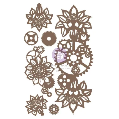 Machine Floral Decors - Finnabair Decorative Chipboard