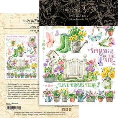 Grow with Love - Graphic 45 Rub-On Transfers