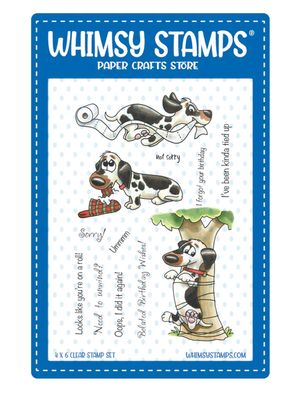 Doggie Naughty Clear Stamp - Whimsy Stamps Doggie Naughty Clear Stamp - Whimsy Stamps
