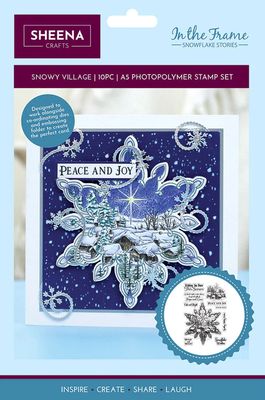 Snowy Village Stamp Set - Crafter's Companion In The Frame Snowflake Stories