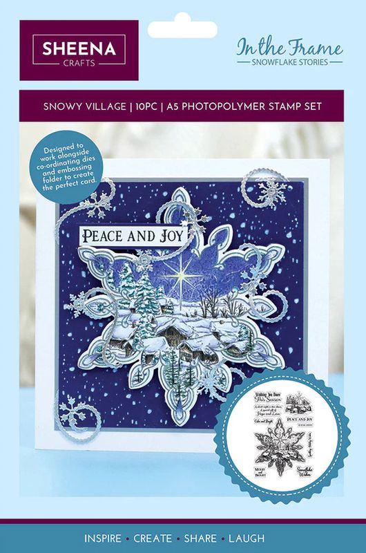 Snowy Village Stamp Set - Crafter's Companion In The Frame Snowflake Stories