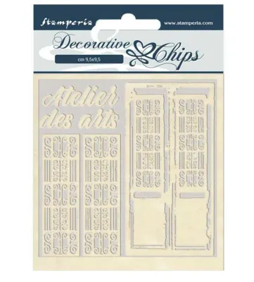 Atelier des Arts Door Decorative Chips - Lady Vagabond Collection - Stamperia