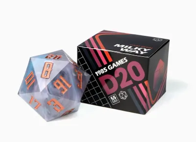 Sharp Edge D20 Die - Milky Way - 1985 Games