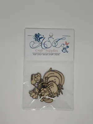 Snowman Family - Wood Cut Out