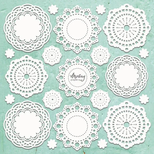 Doilies 2 Chipboard - Mintay