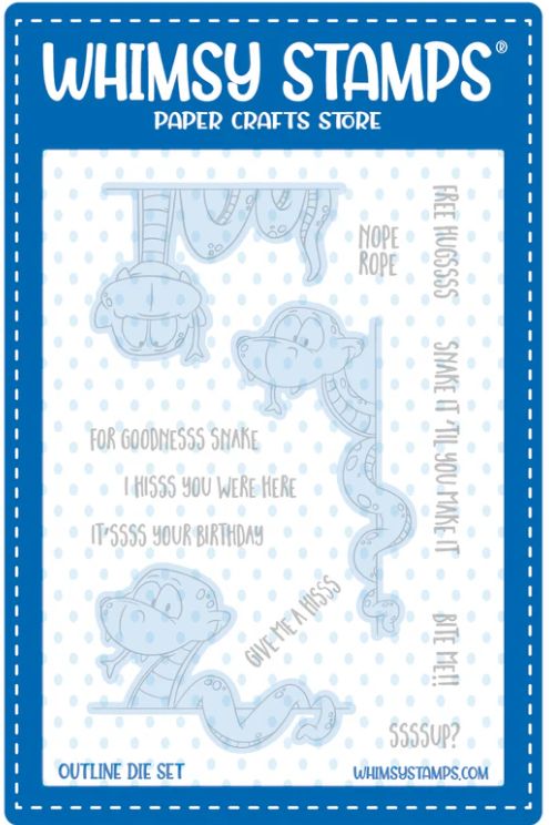 Sassy Snakes Outlines Die Set - Whimsy Stamps
