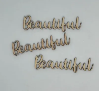 Beautiful - Wood Cut Out