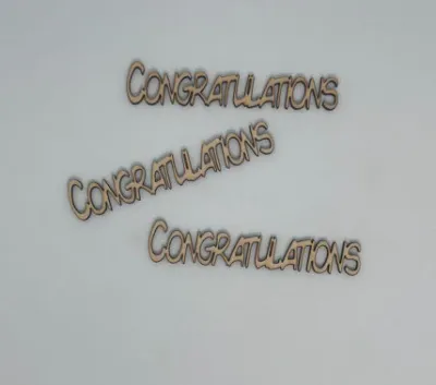 Congratulations  - Wood Cut Out