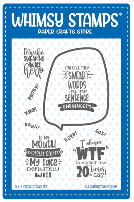 Random Funny Swear Words Clear Stamp - Whimsy Stamps