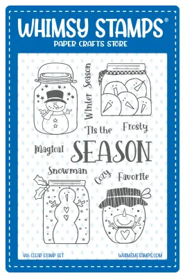 Snowman Jars Clear Stamp - Whimsy Stamps