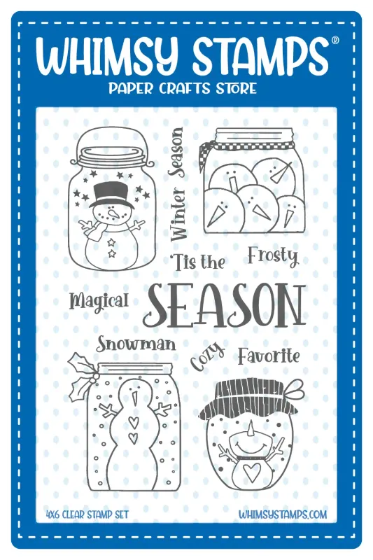 Snowman Jars Clear Stamp - Whimsy Stamps