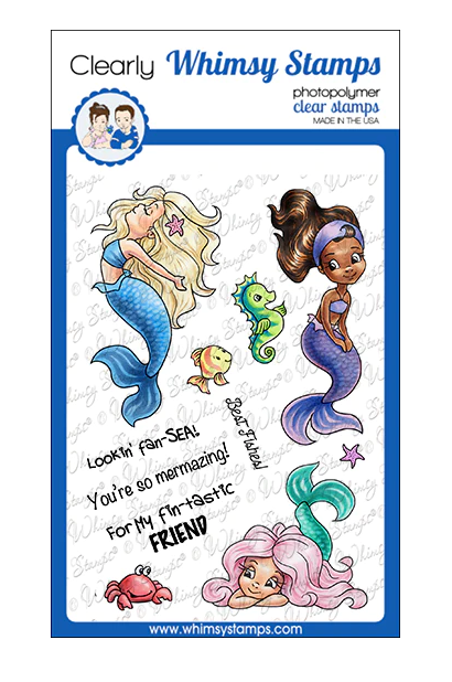 Mermaid Moments Clear Stamps - Whimsy Stamps