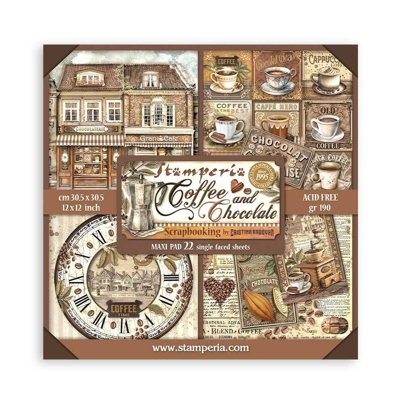 Coffee and Chocolate XL 12x12 - Stamperia Coffee and Chocolate XL 12x12 - Stamperia