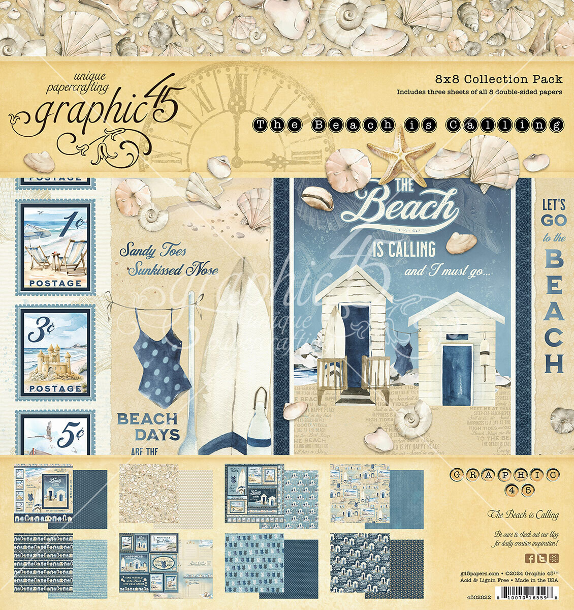 The Beach is Calling 8x8 - Graphic 45