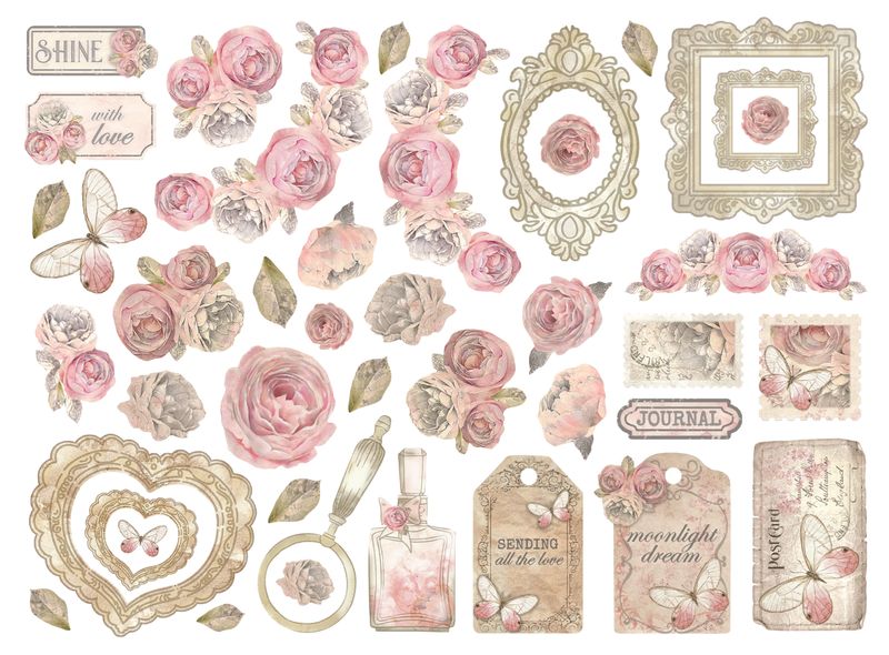 Shabby Rose Die Cuts - Stamperia