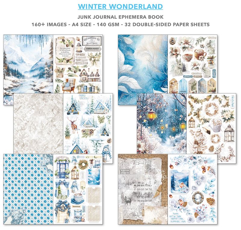Winter Wonderland Junk Journal &amp; Ephemera - Ciao Bella