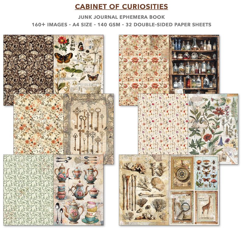 Cabinet of Curiosities Junk Journal &amp; Ephemera - Ciao Bella