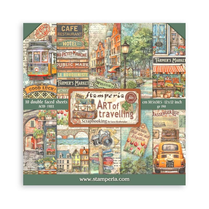 Art of Traveling 8x8 - Stamperia