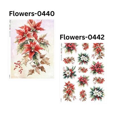 Poinsettias A4 - Paper Designs