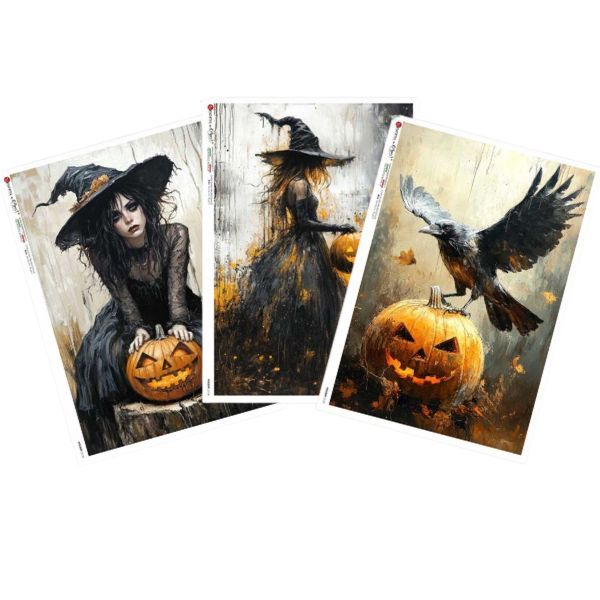 Witch and Pumpkin A4 - Paper Designs