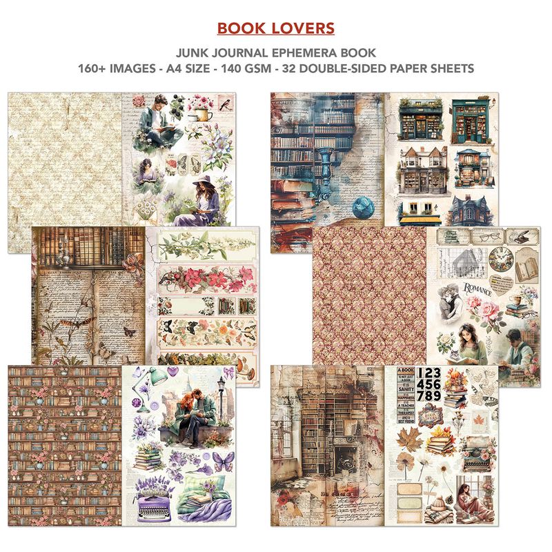 Book Lovers Junk Journal &amp; Ephemera - Ciao Bella