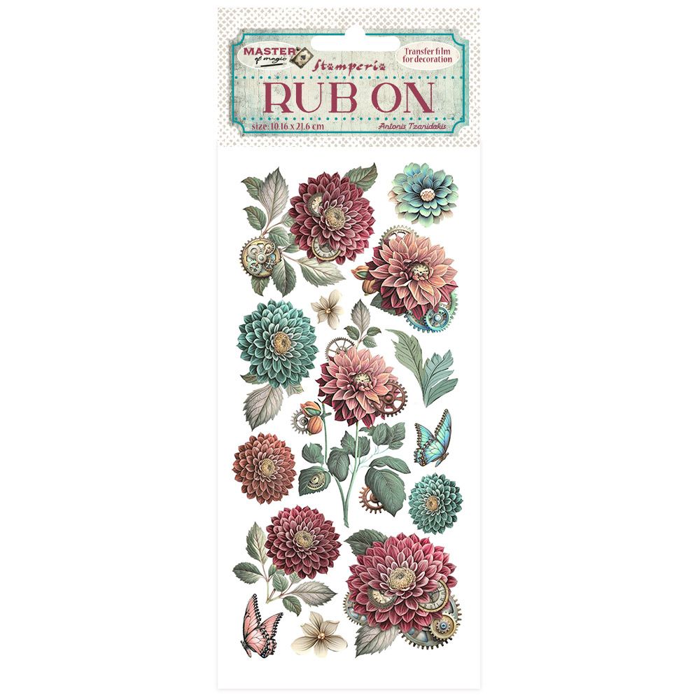 Master of Magic - Stamperia Rub Ons, Design: Peony